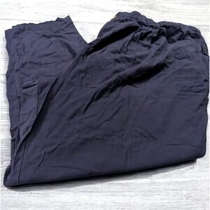 NWOT King Size Pants Big Mens 5XL 55x38 Raw Navy Blue‎ Cotton Elastic Pockets